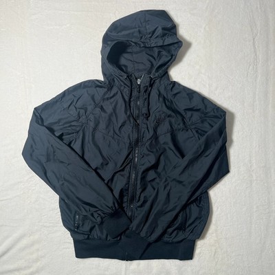Nike Kapuzenjacke schwarz Polyester durchgehender Reißverschluss Kapuze Logo
