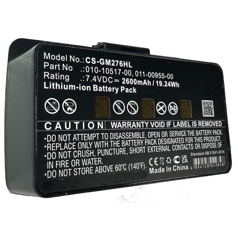 Battery for GPS Unit Garmin GPSMAP 010-10517-00 478 296 276C 276 376C 378 378C