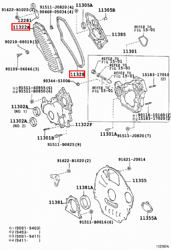 Genuine LandCruiser HZJ79 HZJ78 1HZ 4.2 Diesel Timing Belt Cover w Pad Gasket - Picture 13 of 18