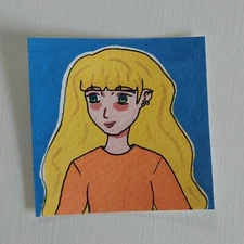 3x3 Inch Acrylic Painting Watercolor Paper Original Art Title Veanas A1