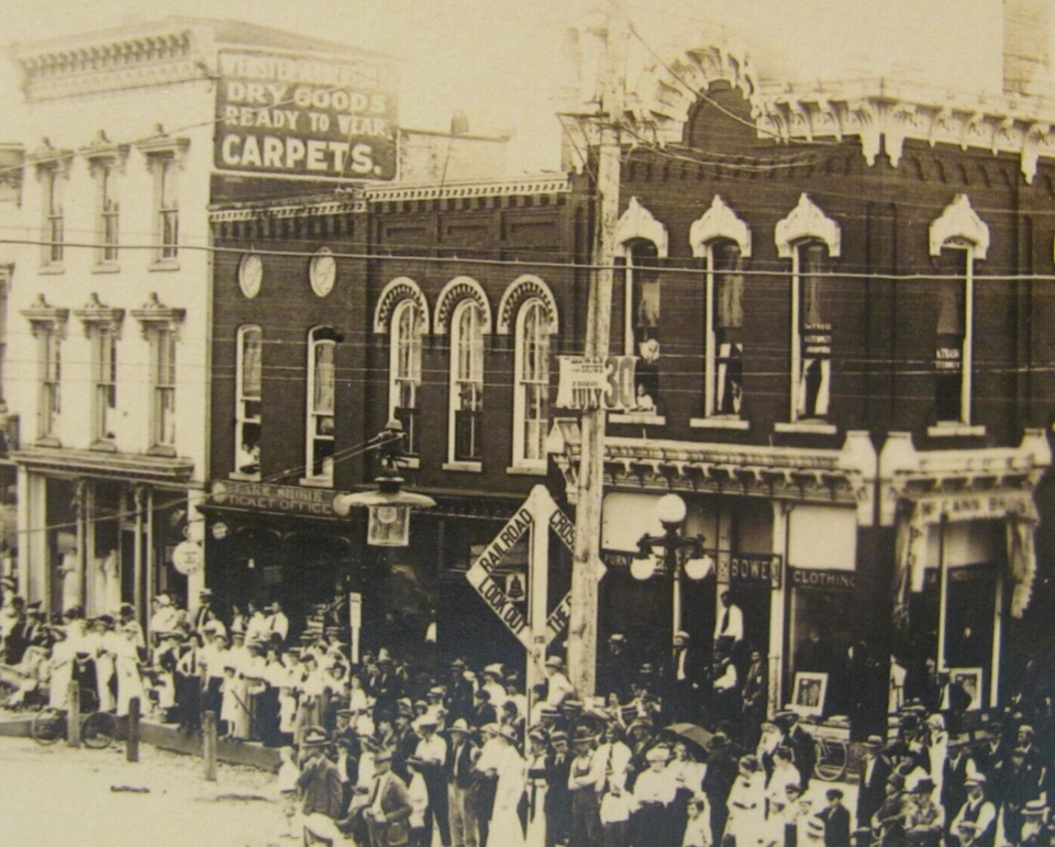 Chicago St CIRCUS PARADE Tecumseh Michigan Lenawee County MI Real Photo