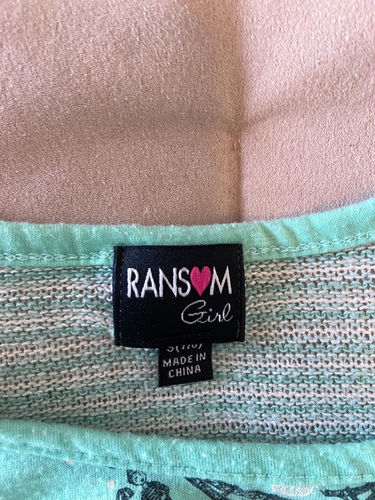 Ransom Girl Multicolor Paris Love Dream Long Sleeve Girls Top Size S 7/8 - Picture 3 of 8