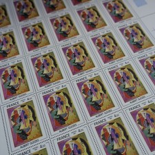 FEUILLE SHEET TIMBRE TABLEAU ALBERT GLEIZES N°2137 x25 1981 NEUF ** MNH