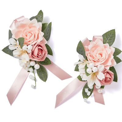 Dusty Blush Pink Floral Shoulder Corsages Mother of The Bride