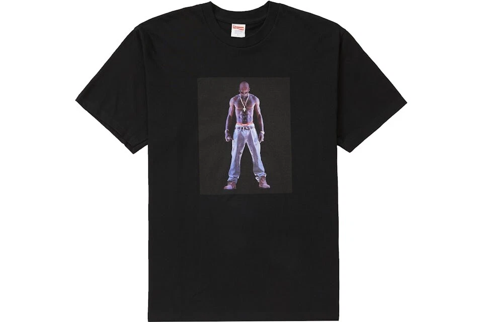 Supreme Tupac Hologram Tee Homme Petit S Noir T Shirt NEUF