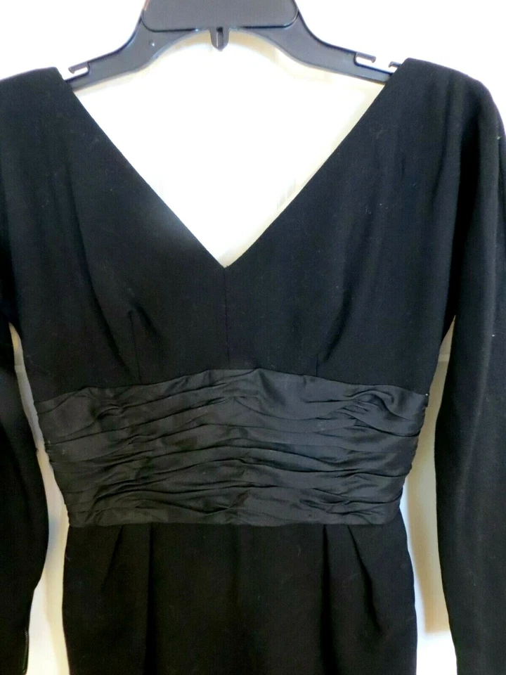 Винтажный 50-х Mam'selle черный песочные часы Bombshell шевелиться платье коктейльное вечернее - Изображение 4 из 4