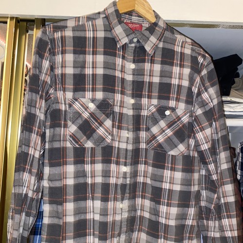 arizona jeans plaid flannel long sleeve 