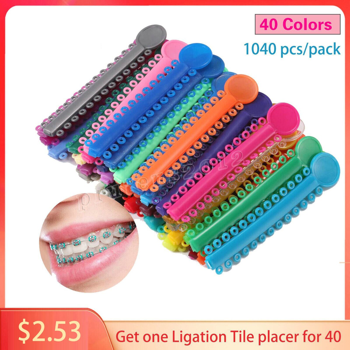 1040pcs Dental Orthodontics Ligature Ties Elastic Rubber Bands Dentist Materials – Buy The Best Products In The Online Store - Foto 2