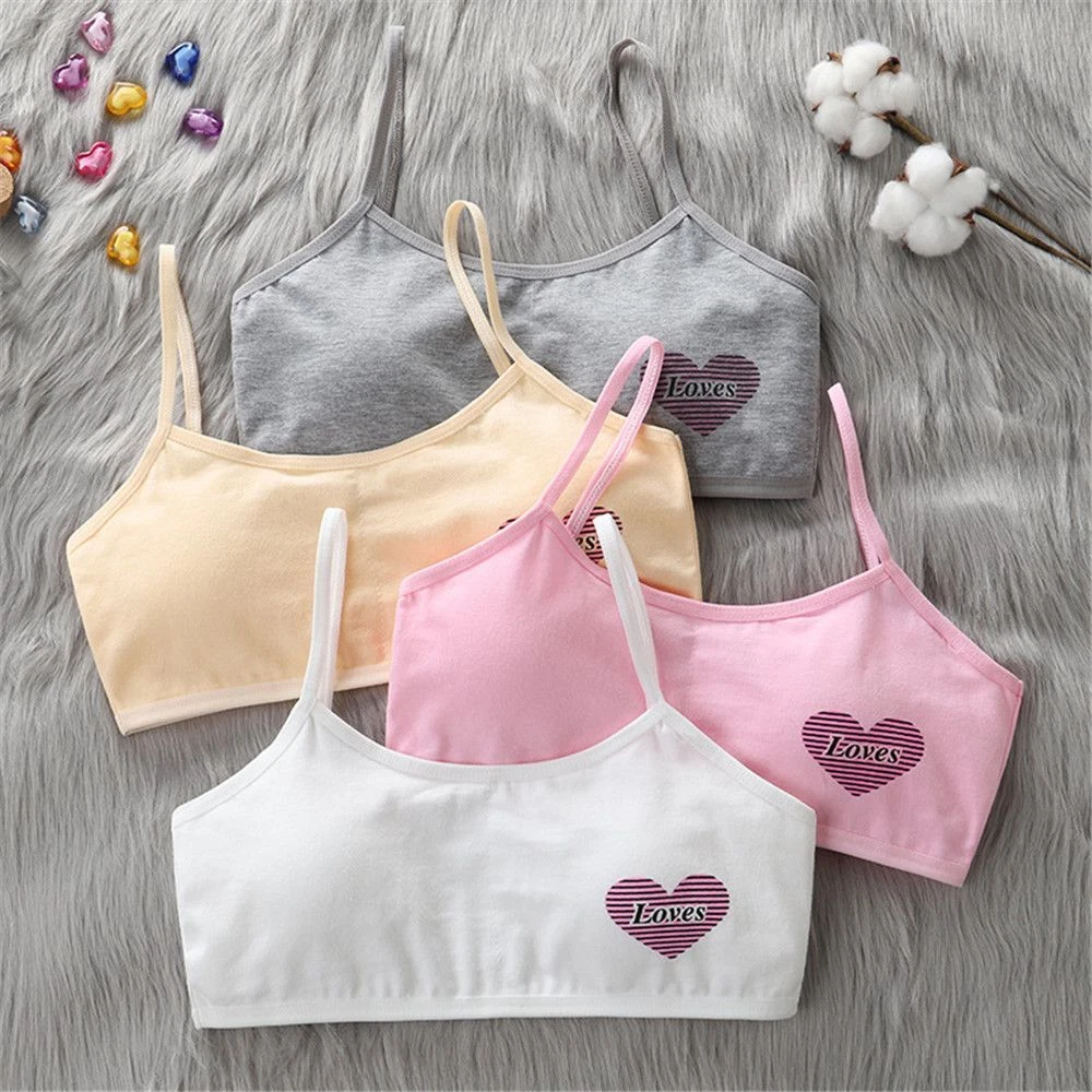 Cute Girl Singlet Fashion Girls Tank Top Baby Bra Kids Underwear Cotton  Clothes