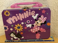 MINNIE MOUSE Disney TIN BOX COMPANY small metal LUNCHBOX container holder NIP