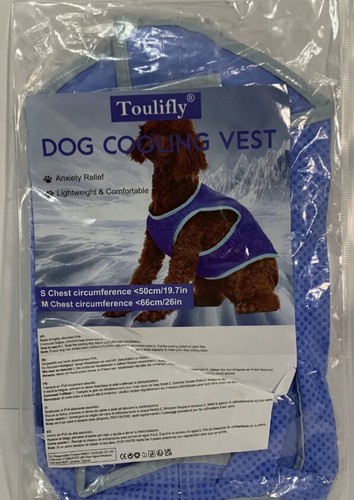 Dog Cooling & Anxiety relief Vest Toullifly Brand NOS new In Package Size Small - Picture 8 of 8