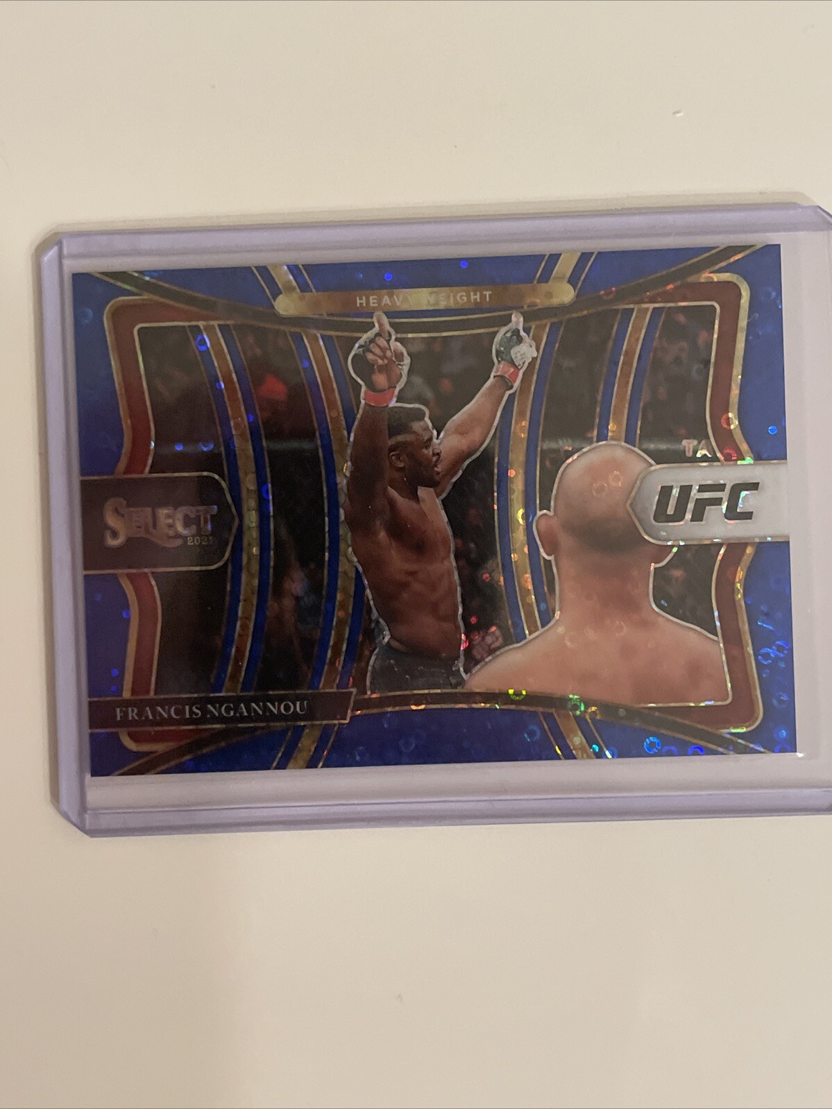 2021 Select UFC Francis Ngannou Blue Disco Prizm Premier Level /99