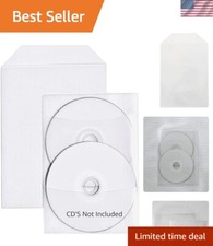 100 Clear CPP Movie Plastic Sleeves  2 Disc Non-Woven Sleeves by