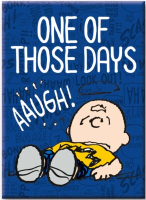 Peanuts One Of Those Days Charlie Brown AAUGH! Refrigerator Magnet NEW UNUSED