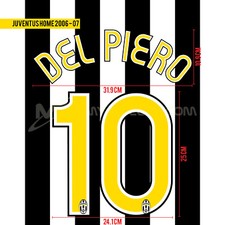 DEL PIERO #10 Juventus FC Home 2006-07 PRINT (Colour Block Printable PU)