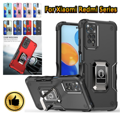For Xiaomi Redmi A1 10C 9A Note 11 9 Pro Cover Shockproof Hybrid Armor Ring Case