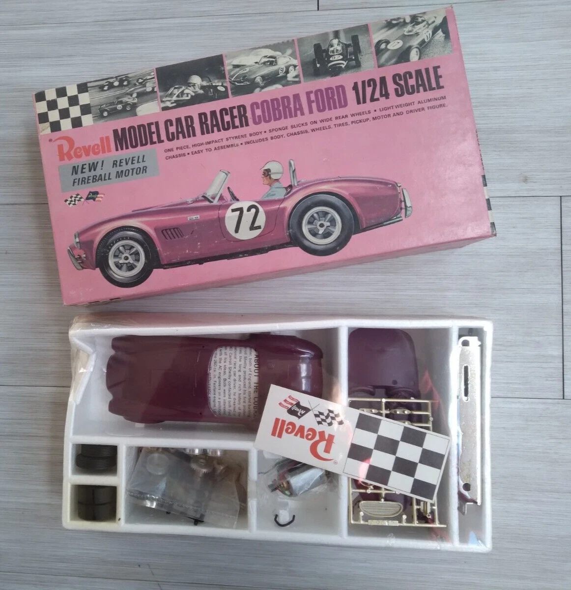 vintage Revell 1 24 Shelby COBRA Ford Model Racer Slot Car Kit New in Box