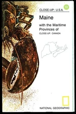 ⫸ 1975-3 March NON-TEAR MAINE & MARITINE PROVINCE National Geographic Map #13 A3