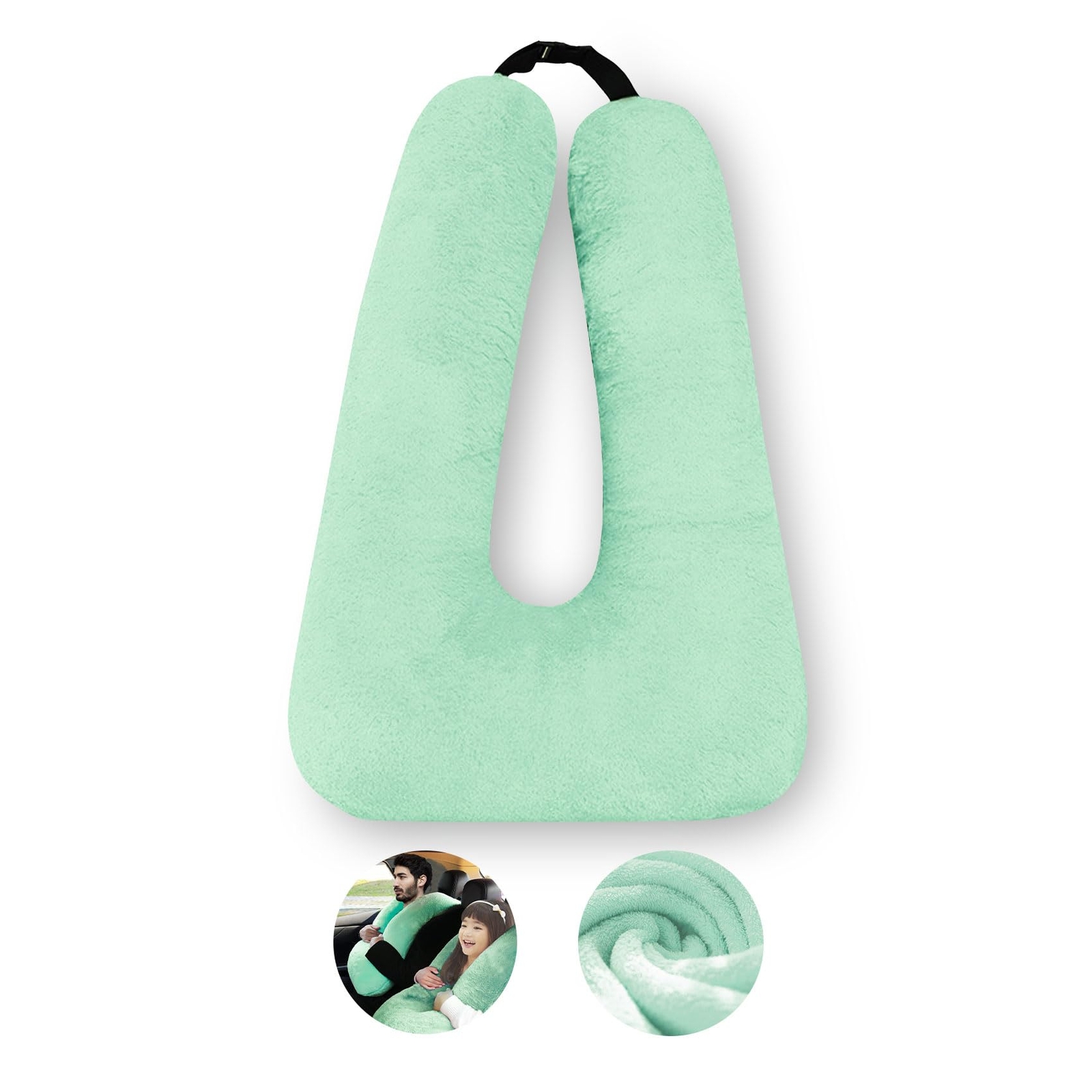 Kids Travel Pillow with Removable U-Shape Support for Airplane & Car Rides-image