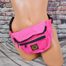 Treasure Bay Vintage 80s Fanny Pack Neon Pink Retro Men Women Zipper Belt Bag