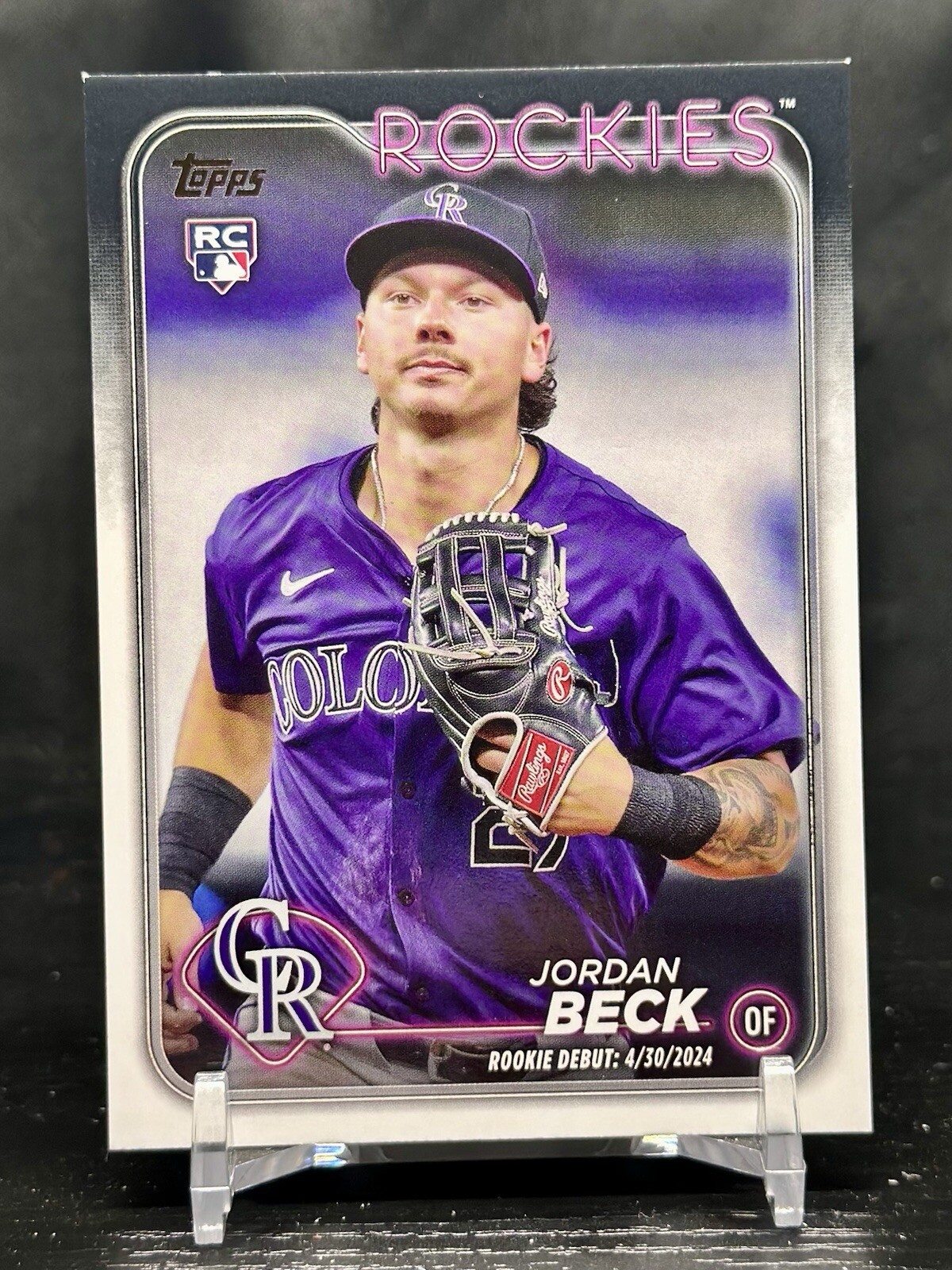 2024 Topps Update Jordan Beck Rookie Debut RC GOLDEN MIRROR IMAGE VARIATION SSP
