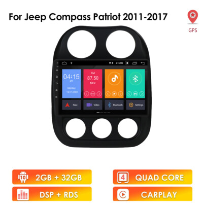 10'' für 2010-2016 Jeep Compass Android Autoradio GPS Navi WIFI BT RDS 2+32GB DSP