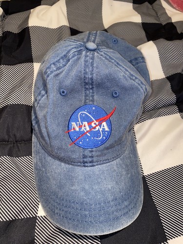 Adjustable Strapback Hat Cap Blue Denim 