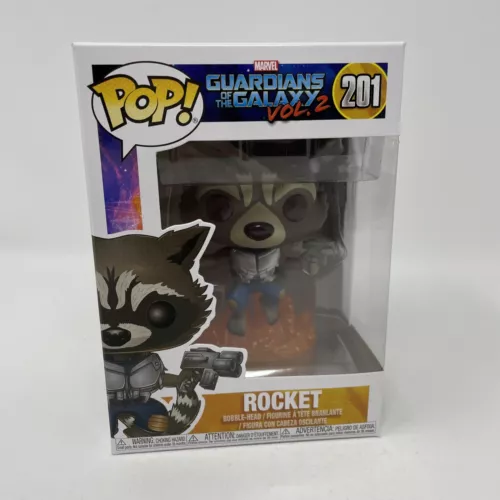 Funko Pop! Marvel Guardianes de la Galaxia Vol 2 Rocket 201 con Protector