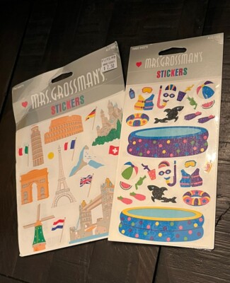 Mrs. Grossman s EUROPEAN LANDMARKS & Swimming Pool Stuff Stickers Sheets 1995