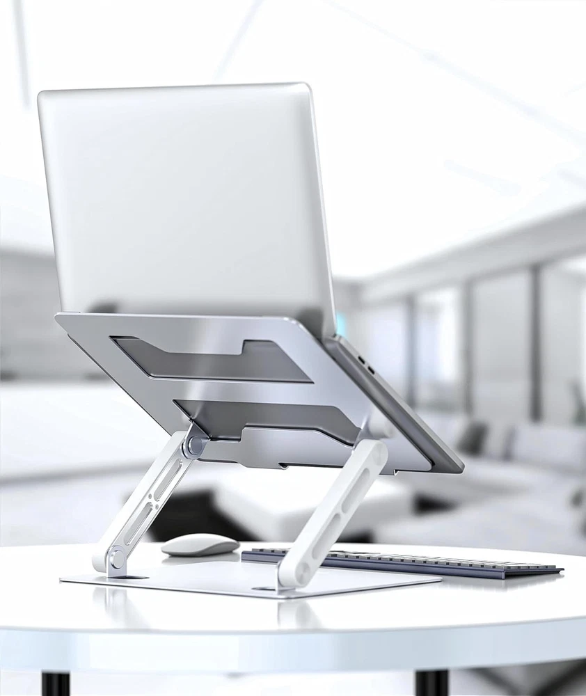 Adjustable Ergonomic Laptop Stand with Non-Slip Mat for Desks
