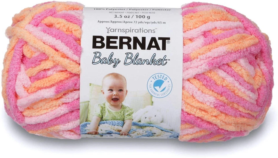 Bernat Couverture Bébé Super Épais Fil À Tricoter En Polyester 100g - 3510 Pêche - Photo 1/3