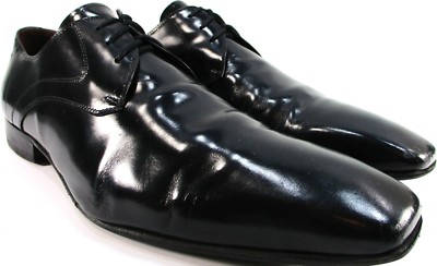 Joop Men Oxford Shoes Size 12 Euro 45 Black Leather Lined Good Year  Made Italy