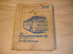 MCI Motor Coach Industries MC-9 Crusader 2 Bus PARTS CATALOG Manual