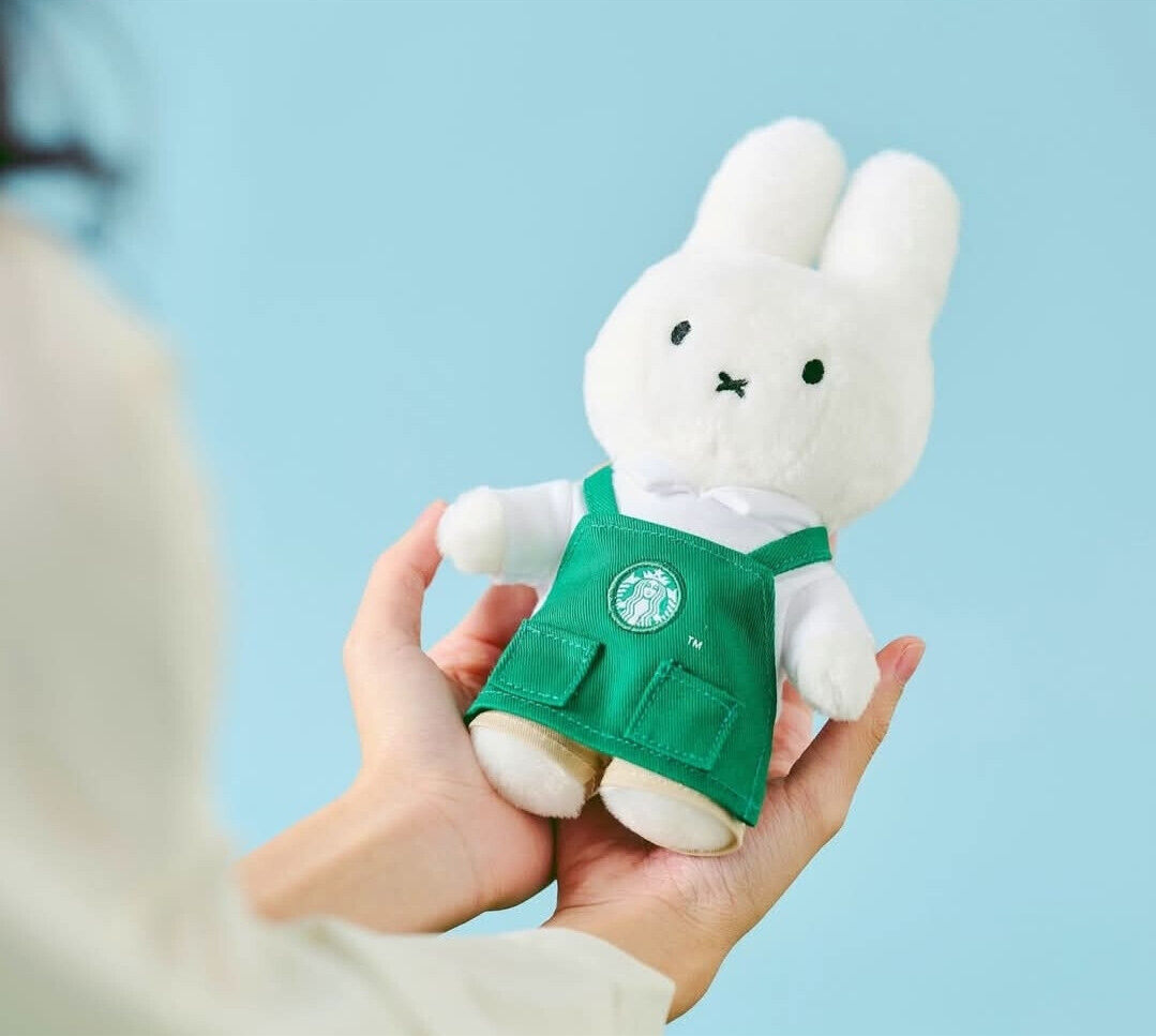 Starbucks + Miffy Plush Keychain 2024 New Year Christmas