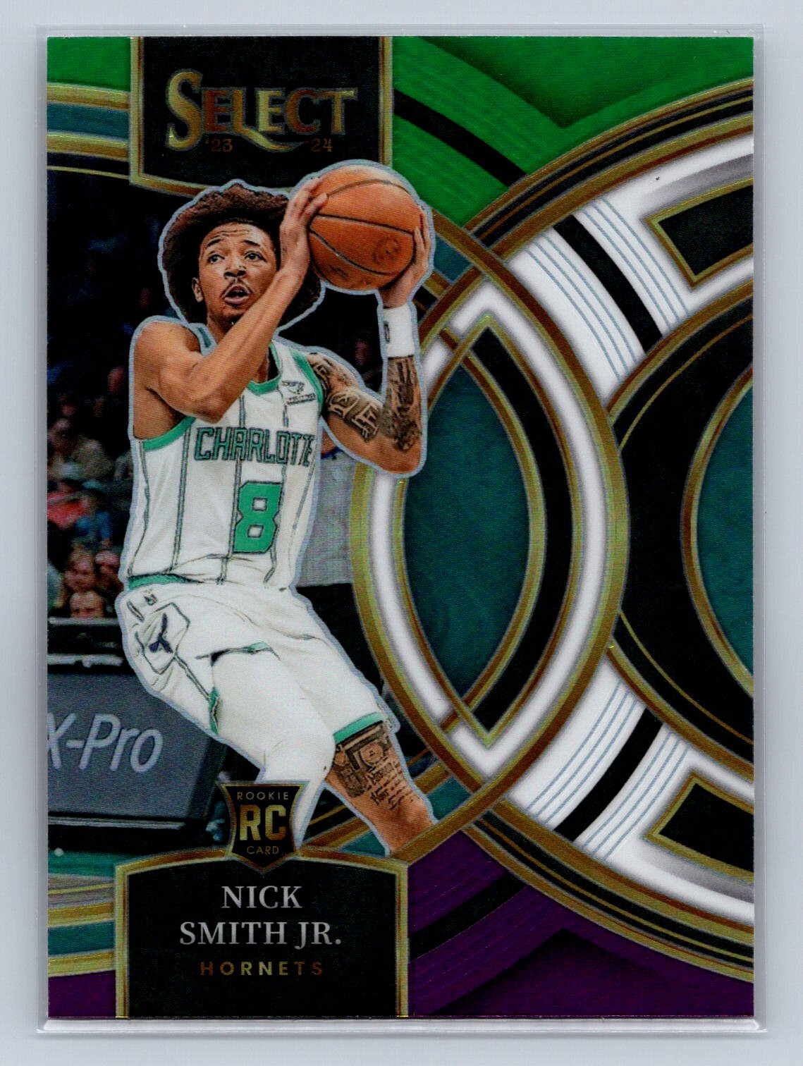 2023-24 Panini Select #119 Nick Smith Jr. Rookie Premier Green White Purple