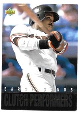 1993 Upper Deck Clutch Performers Insert #R3 Barry Bonds Giants Card