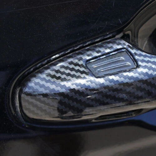 Cubierta de tazón de manija de puerta inteligente lateral de fibra de carbono para Toyota Highlander 2014-2021 Foto 2 de 4