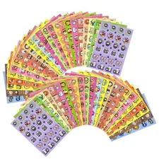 48 Sheets Scratch and Sniff Stickers 1152 Pcs Fruits and Food Smelly Stickers