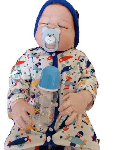 Bambola Reborn realistico neonato 57 cm circa con scatola - Foto 2 di 9