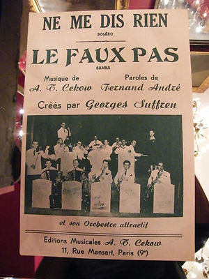 Sheet Music Ne Me Dis Rien Le Faux Pas Georges Suffren 1953
