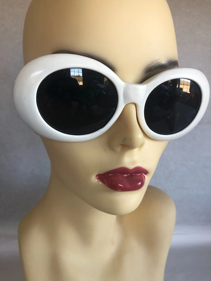 Gafas de sol vintage Jackie-O Goldie Hawn Vibe blancas groovy retro Foto 2 de 4