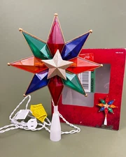 Home Accents Holiday North Star Multicolor Plastic Christmas Tree Topper 12''