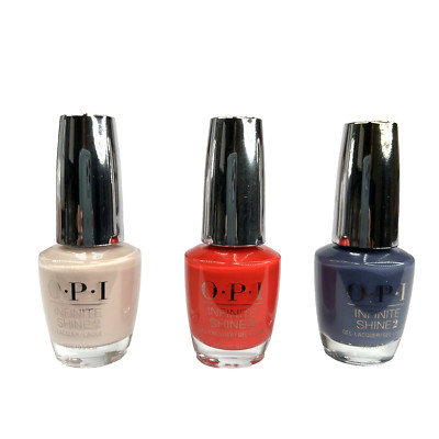O.P.I Infinite Shine 2 Set Of 3 New Nail Polish Gel-Lacquer & Lacquer 0.5 Fl oz