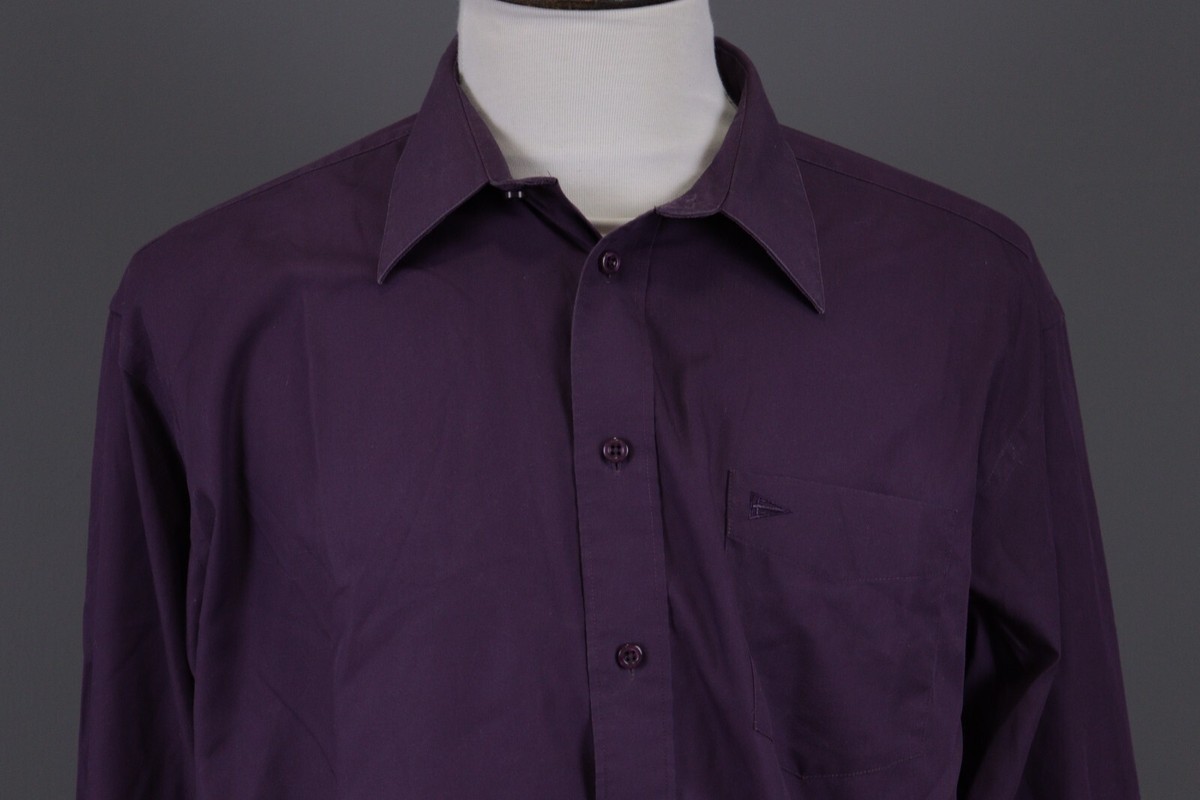 Paul Smith Purple Long Sleeve Button Down Shirt Size 43 | eBay