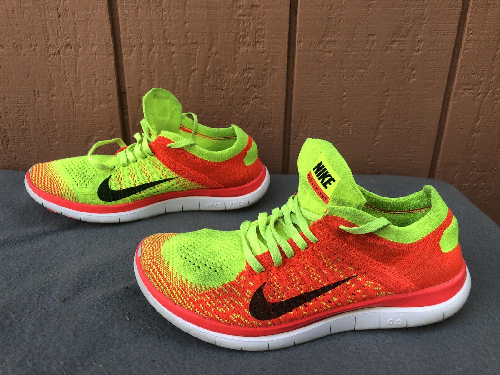 WOMENS FLYKNIT 4.0 RUNNING SHOES US 6.5 ORANGE YELLOW 631050-700 C4 | eBay