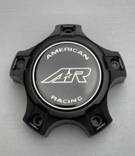 Used American Racing Matte Black Wheel Center Cap No Screws 6192-1215-cap