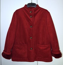 Lammfelljacke SWEPT Gr. 38 (40) rot Lederimitat innen Webpelz Polarskin waschbar