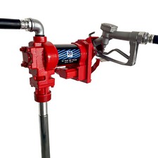 Red Fuel Transfer Pump W/nozzle Kit For Car Truck Tractor Diesel 20gpm 12v