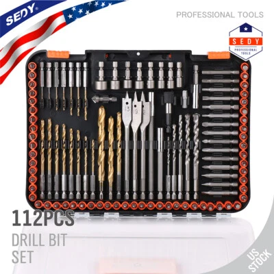 HORUSDY 112-Piece Impact Driver Bits & Screwdriver Bits Set For Screw Driving Wood Metal