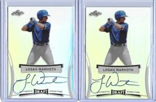 2017 Leaf Metal Draft LOGAN WARMOTH Silver Prismatic Auto RC BLUE JAYS #1 Pick